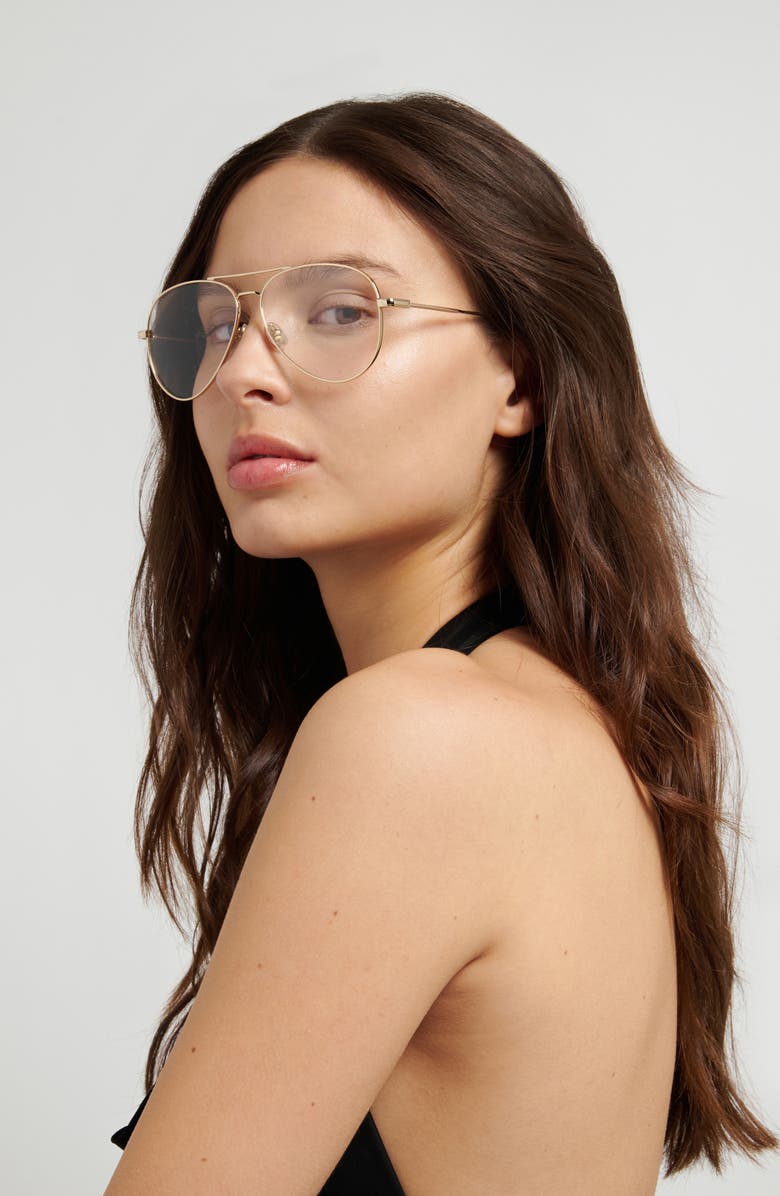 Victoria Beckham 58mm Pilot Optical Glasses, Alternate, color, 