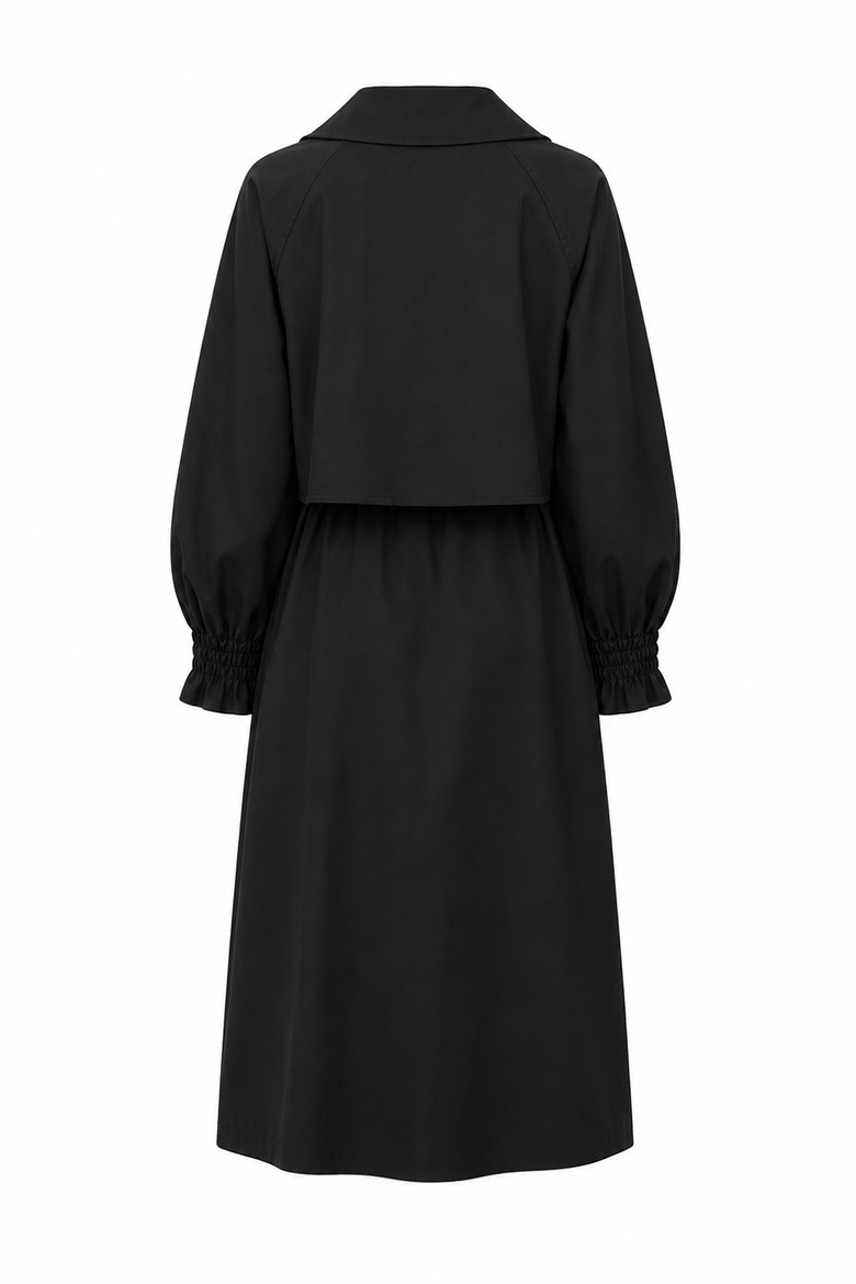 Daniele Belted Midi Trenchcoat, Alternate, color, BLACK