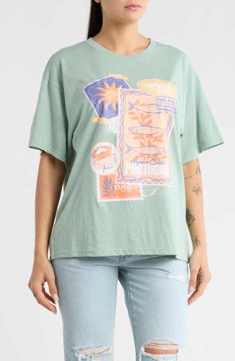 Ripple Junction Portugal Postcard Collage Graphic T-Shirt