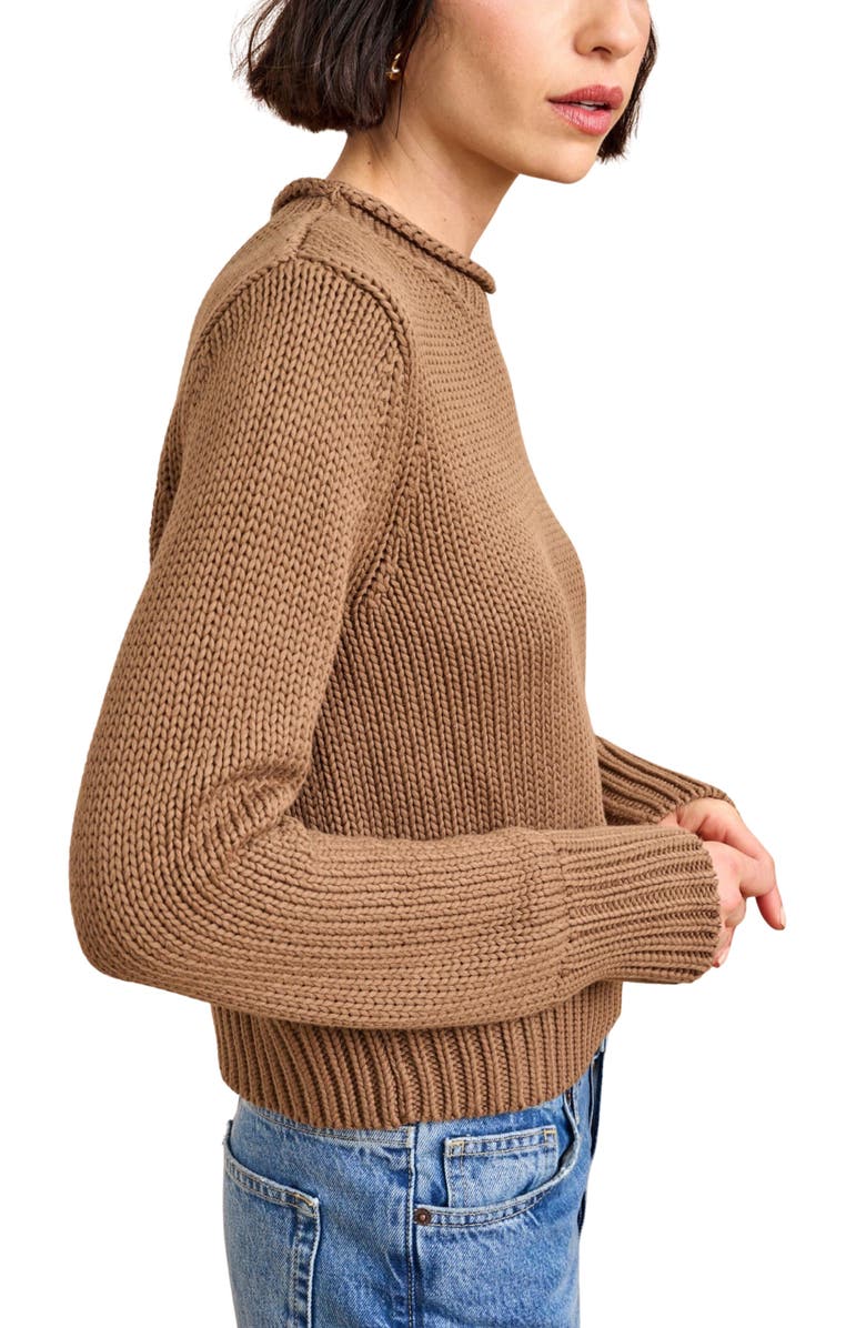 La Ligne Solid Mini Marina Sweater, Alternate, color, Tan