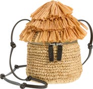 STAUD Tiki Raffia Shoulder Bag