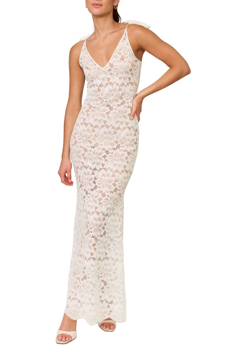 Amour Lace Nightgown, Alternate, color, IVORY