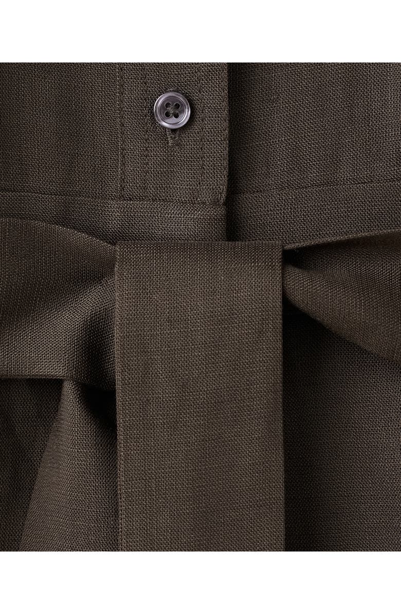 MANGO Lyocell Button-Up Jumpsuit, Alternate, color, Brown