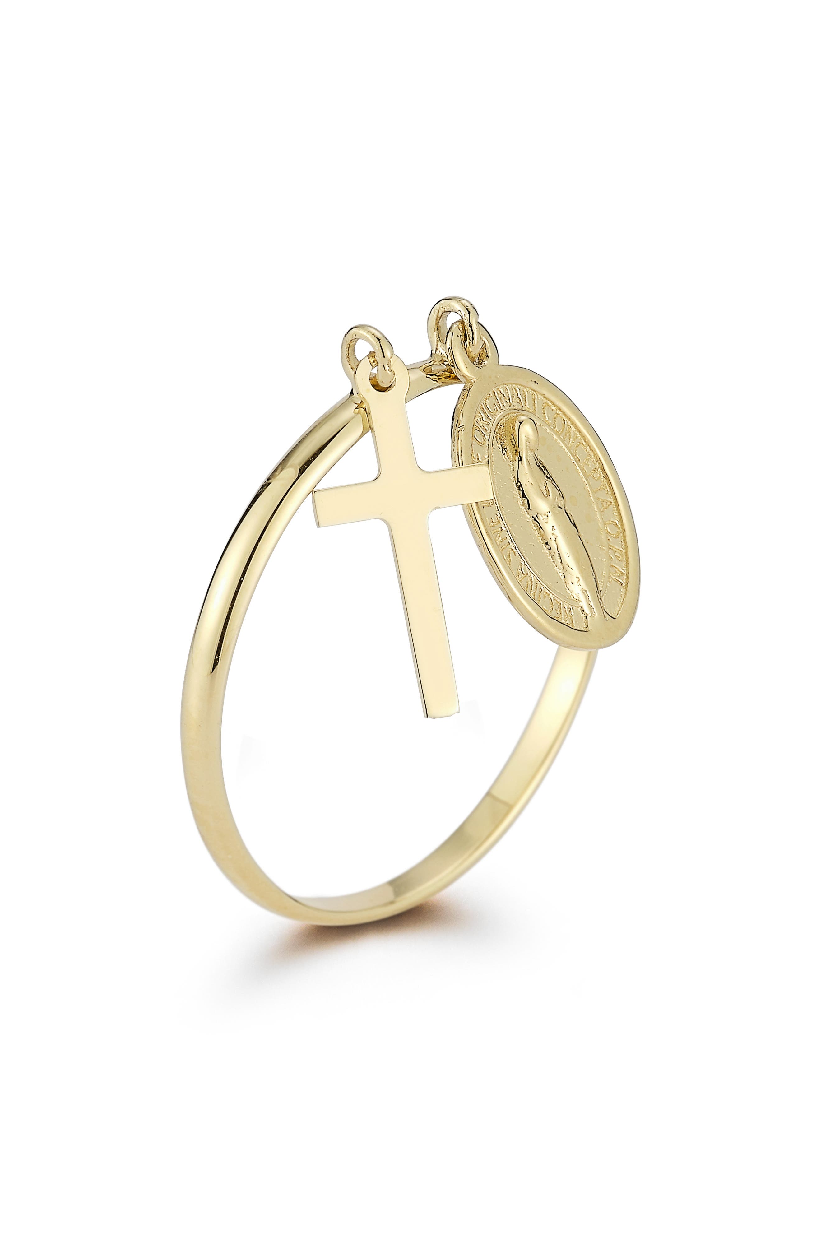 Ember Fine Jewelry 14K Gold Religious Ring (Women) | Nordstromrack