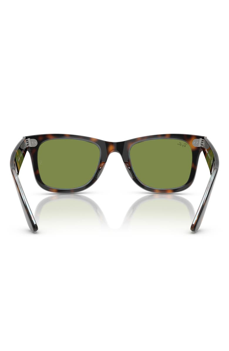 Ray-Ban 52mm Square Sunglasses, Alternate, color, Dark Havana / Green