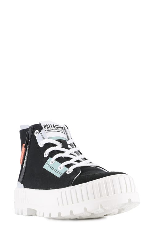 Palladium Pallashock Backzip 2 High Top Sneaker In Black