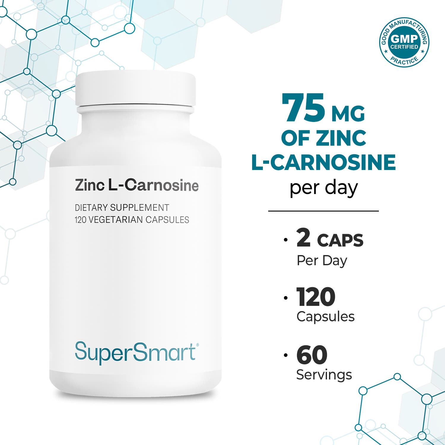 zinc l carnitina L-Carnosine 75mg California Gold Nutrition, Zinc-L-Carnosine, 90