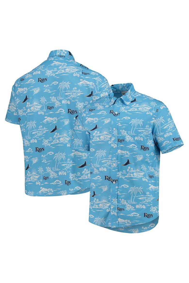 Men's Reyn Spooner Light Blue Tampa Bay Rays Kekai Performance Button-Up Shirt, Main, color, Light Blue