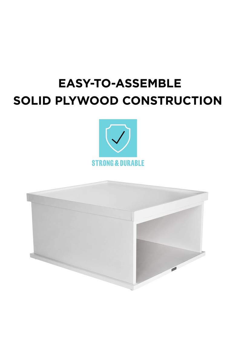 Ivation Wooden Laundry Pedestal for Washer & Dryer, 33.86x 29.92 Universal Fit, Alternate, color, White 1 Pack
