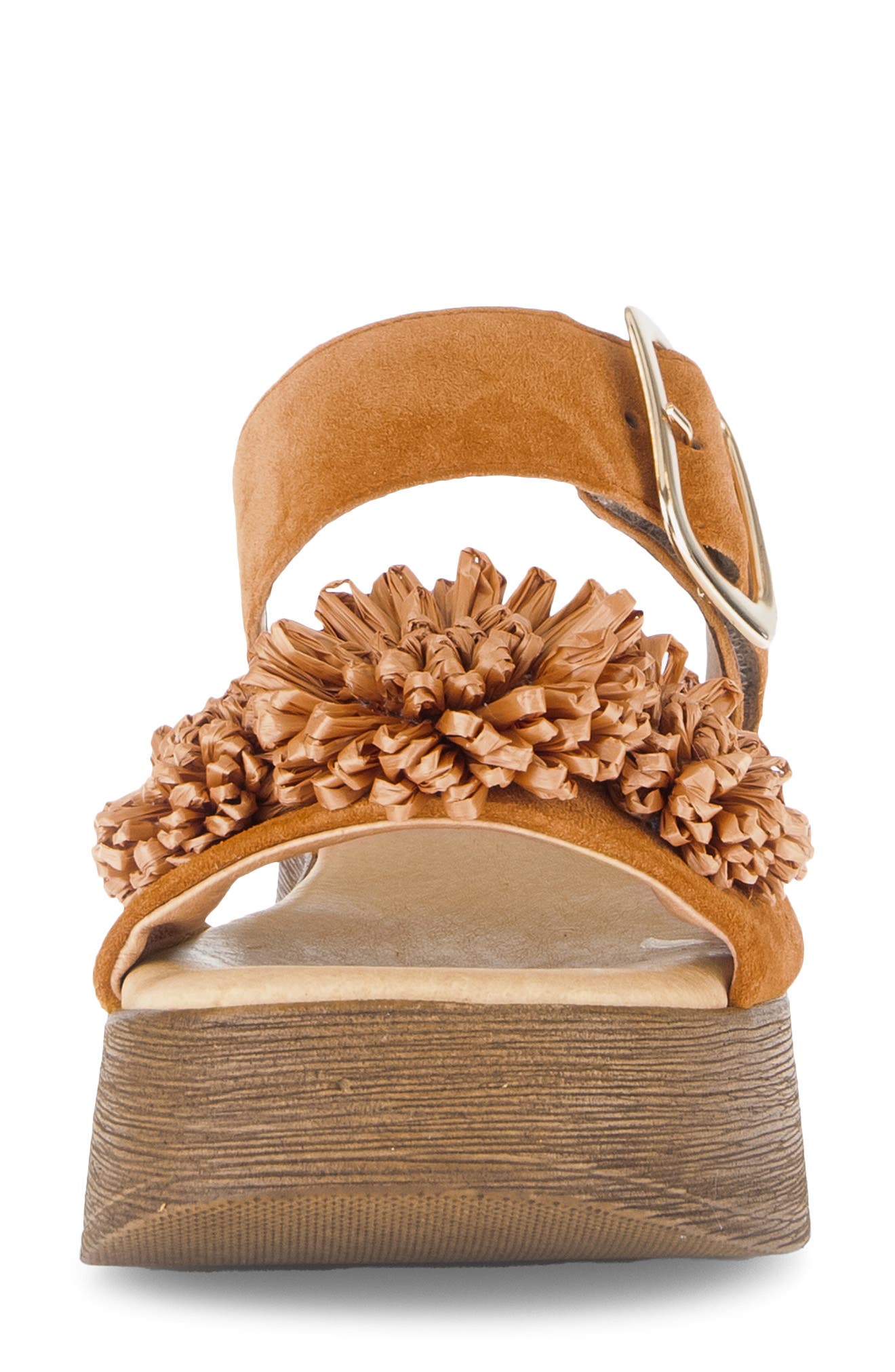 Gabor Raffia Appliqué Platform Sandal, Alternate, color, Valley