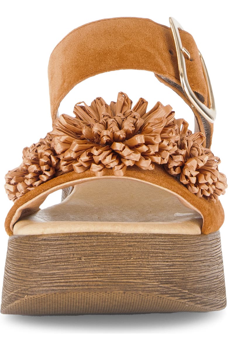 Gabor Raffia Appliqué Platform Sandal, Alternate, color, Valley