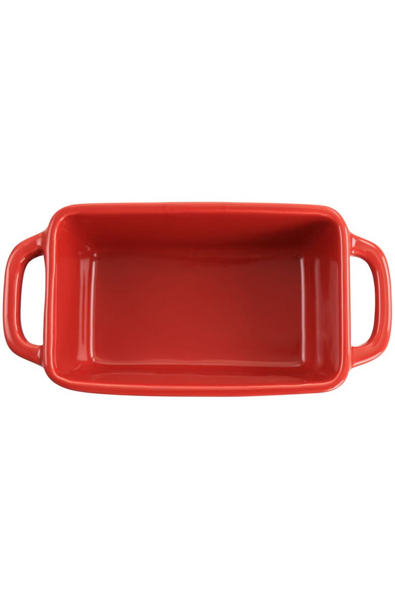 Appleton 6 Piece 12 Ounce Stoneware Mini Loaf Pan Baker Set, Alternate, color, Red