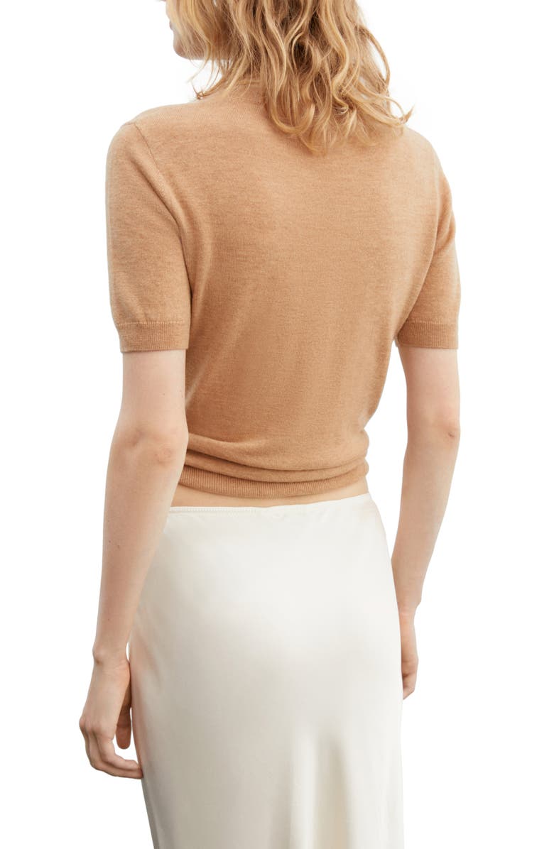 MANGO Short Sleeve Wool Sweater, Alternate, color, 