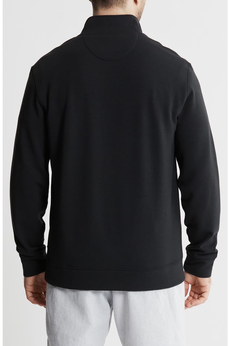 Tribeca Soft Touch Quarter Zip Pullover, Alternate, color, BLACK