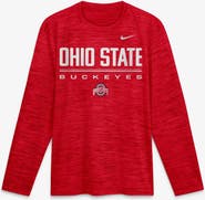 Nike Men's Nike Scarlet Ohio State Buckeyes Sideline Velocity Dri-FIT Long Sleeve T-Shirt