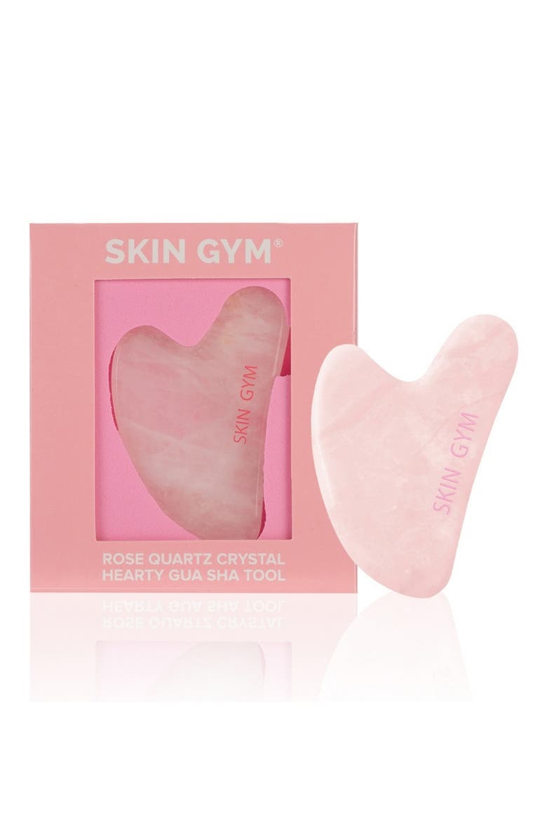 Rose Quartz Crystal Sculpty Heart Gua Sha Facial Tool video