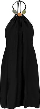 ViX Paula Hermanny Aiden Linen & Cotton Cover-Up Dress