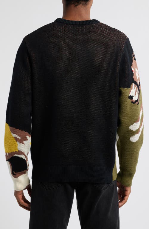 Icecream Race Cotton Crewneck Sweater In Black