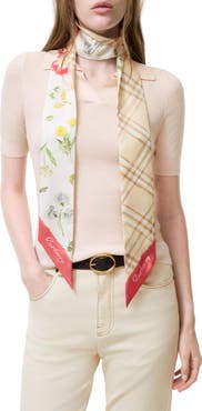 Burberry Blooms of Britain Silk Skinny Scarf