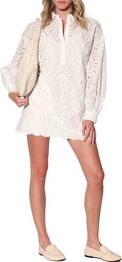 Walter Baker Lauraine Eyelet Cotton Minidress