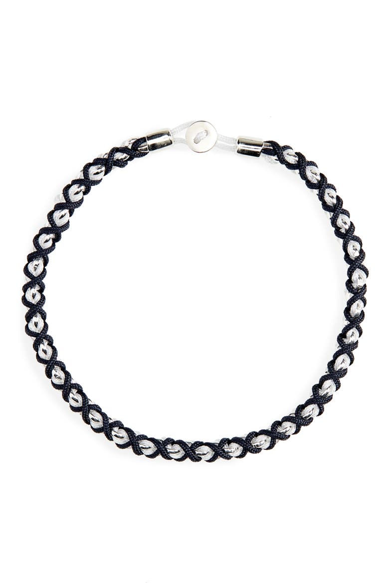 Nexus Chain Bracelet, Main, color, NAVY/ WHITE