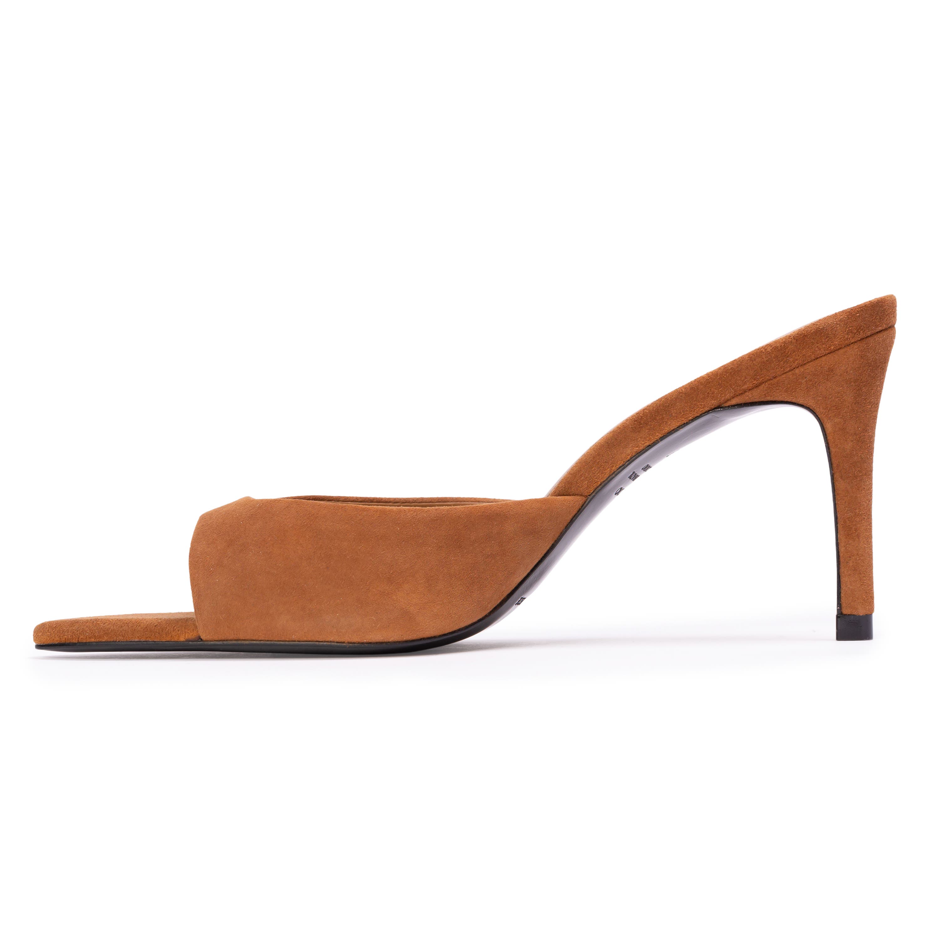 Brea 80 Suede Mule, Alternate, color, Caramel Suede