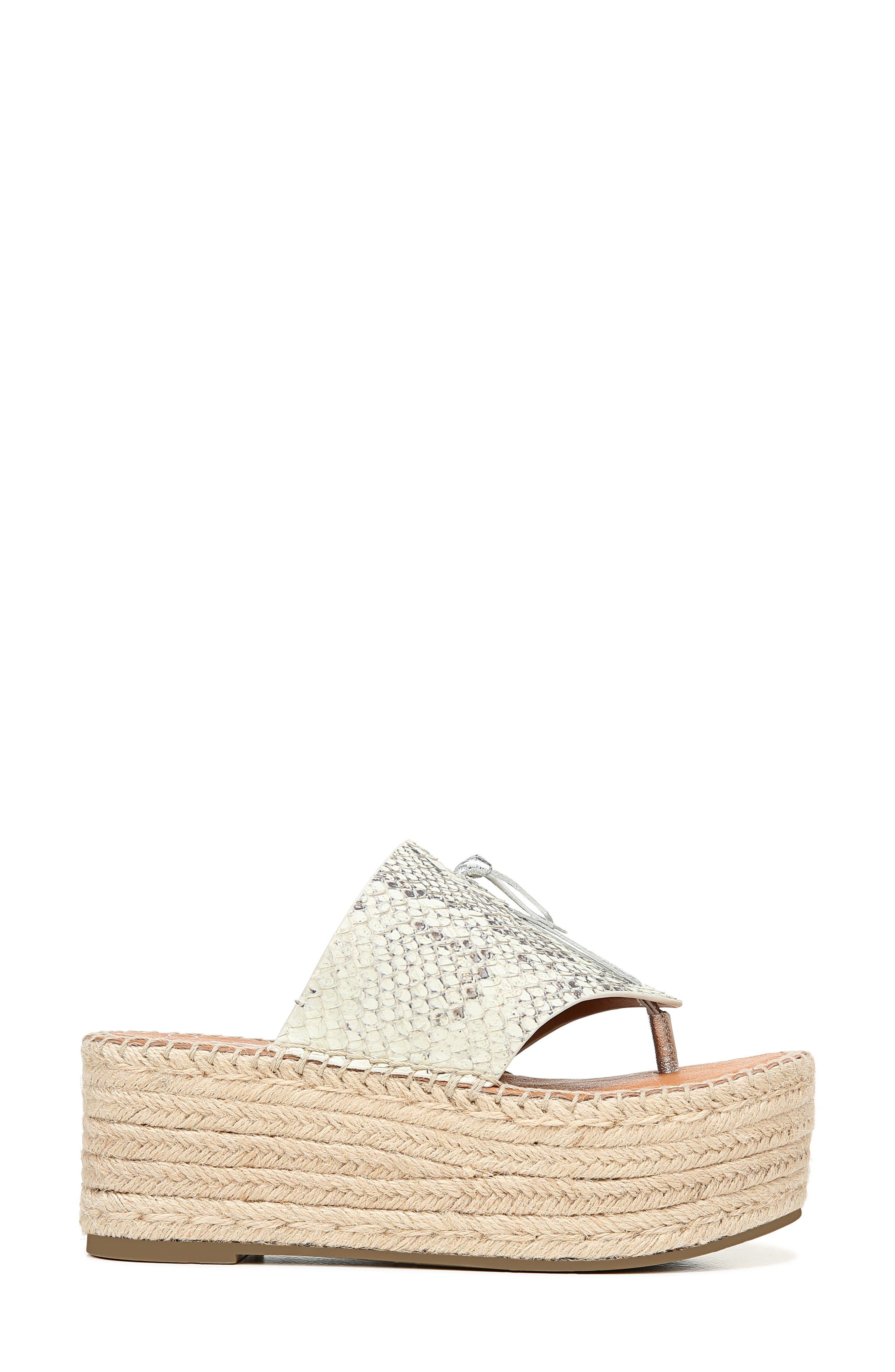 Malia Espradrille Wedge Slide Sandal, Alternate, color, NATURAL SNAKE PRINT LEATHER