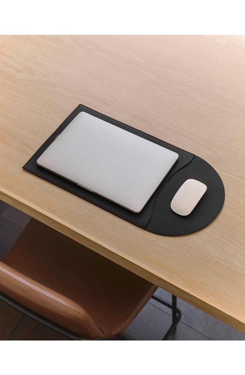 Cuyana Convertible Leather Laptop Sleeve 13-14-inch, Alternate, color, Black