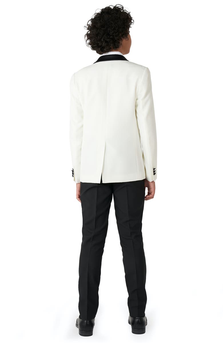 OppoSuits Kids' Black & White Two-Piece Tuxedo Suit with Bow Tie, Alternate, color, White