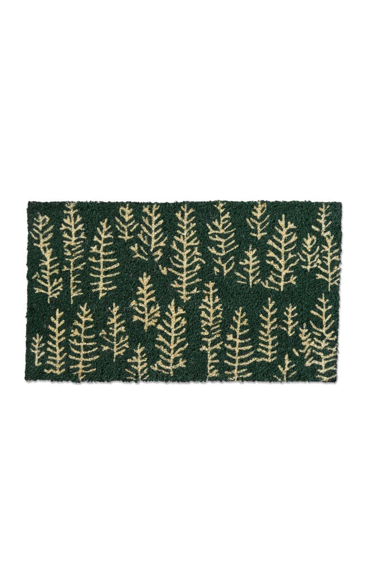 tag Mountain Trees Coir Door Mat Natural Coir Doormat Green, Main, color, Green