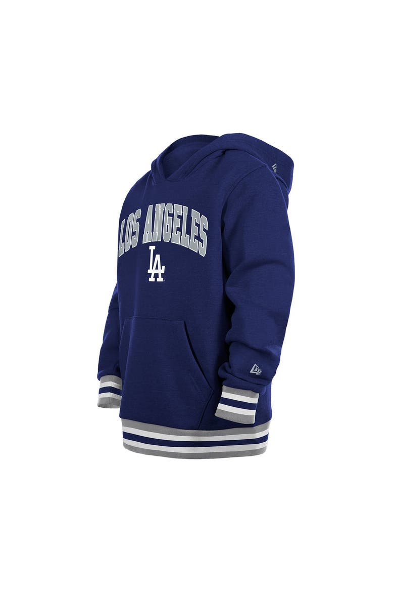 Youth New Era Royal Los Angeles Dodgers Knit Trim Pullover Hoodie, Alternate, color, Royal
