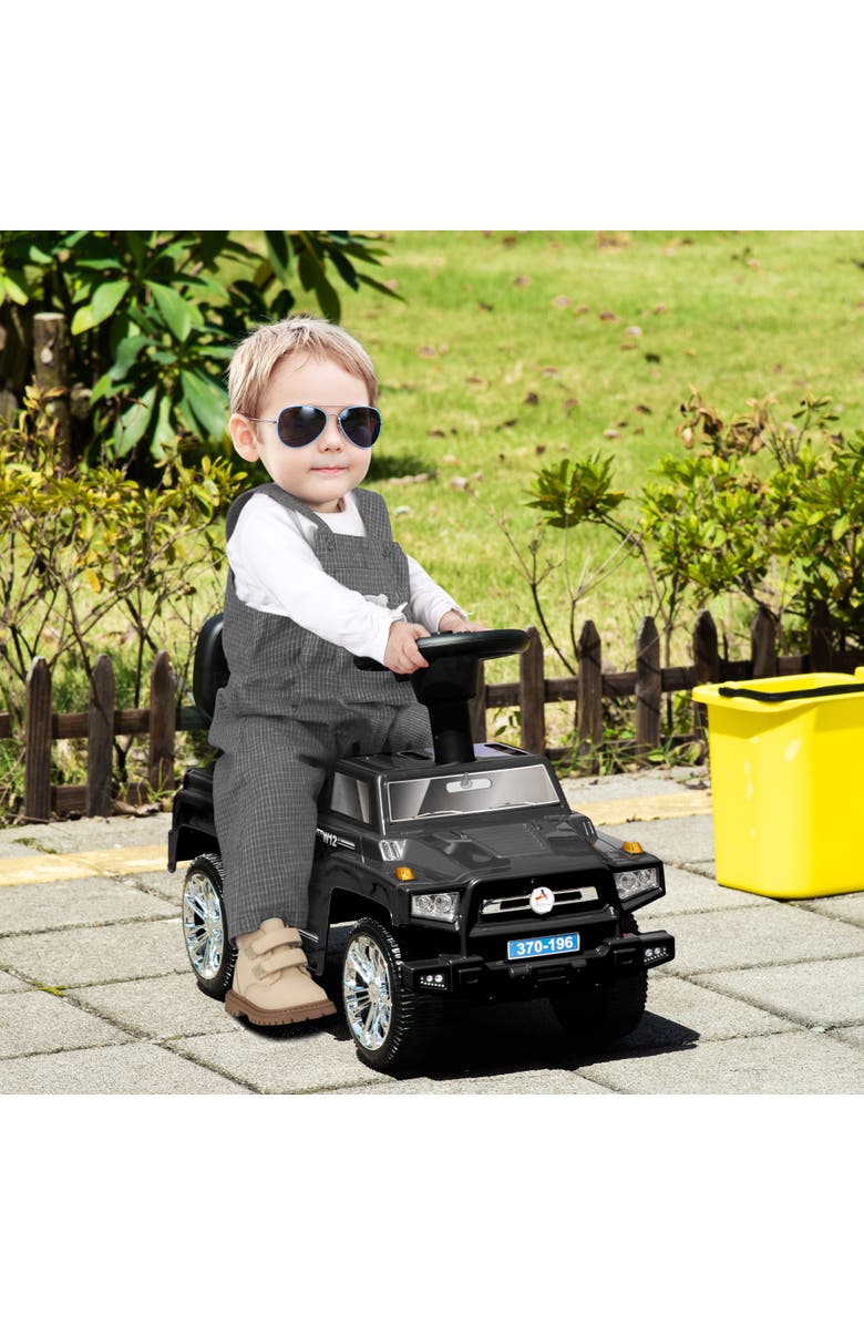 Aosom Kids SUV Push Car with Horn, Music, Lights, Storage​, Alternate, color, 
