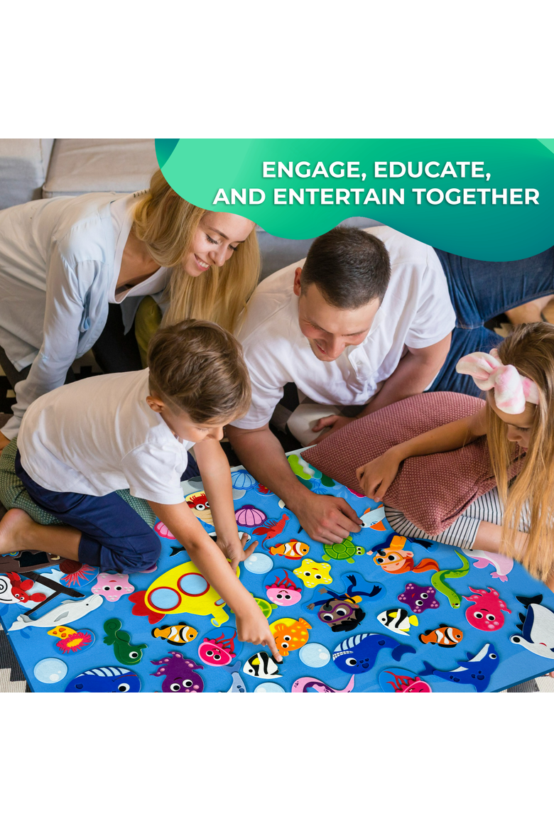 Kids Felt Board Learning Set, Alternate, color, Ocean