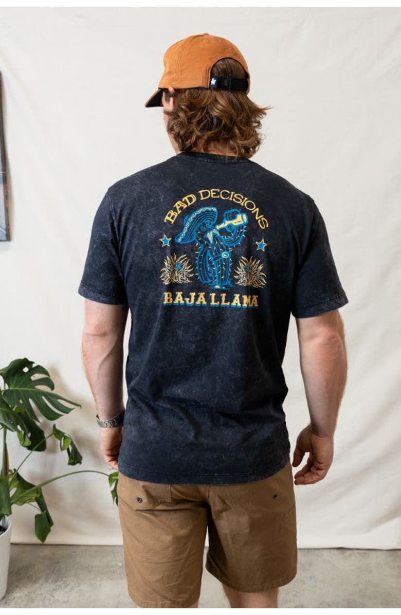 Baja Llama BAD DECISIONS - PRIMO GRAPHIC TEE, Alternate, color, Black