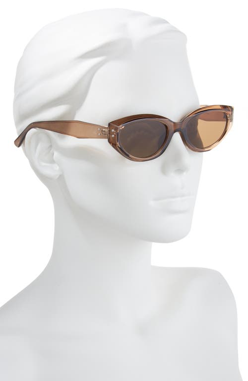 Bp. 50mm Oval Sunglasses In Clear Brown