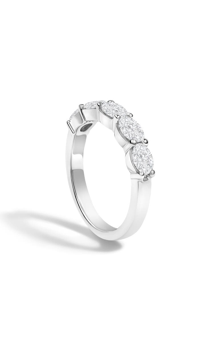 Haus of Brilliance 14K White Gold 1 1/4 Cttw Lab Grown Oval East West Band Ring, Alternate, color, White Gold
