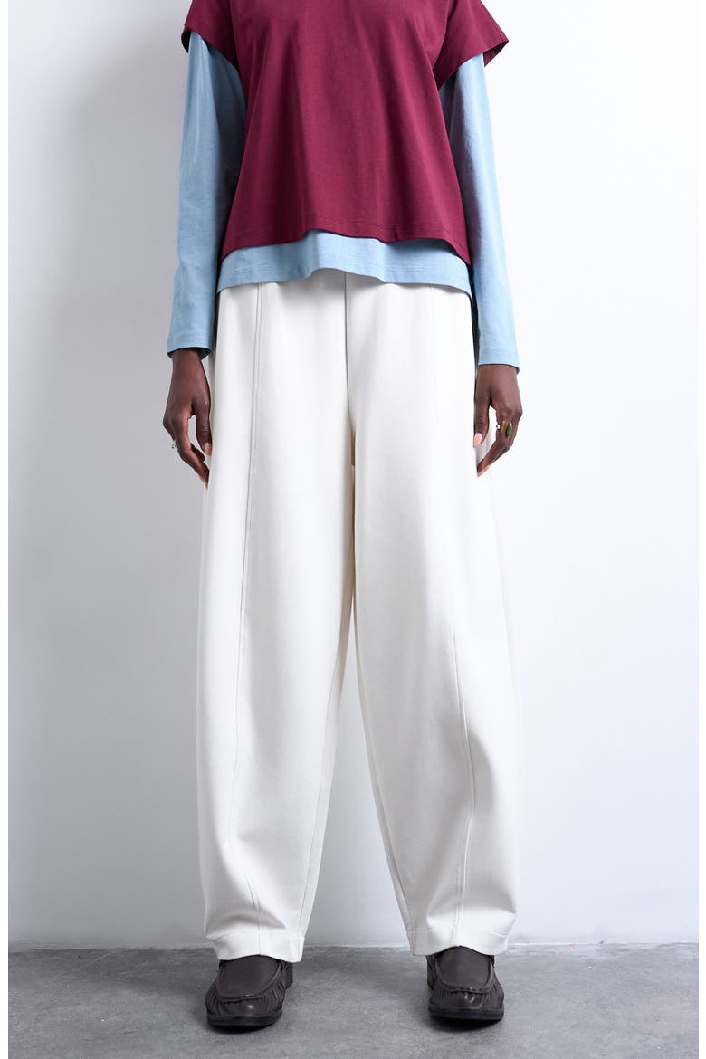 Pintuck Barrel Leg Joggers, Main, color, CREAM