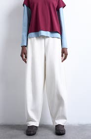 Topshop Pintuck Barrel Leg Joggers