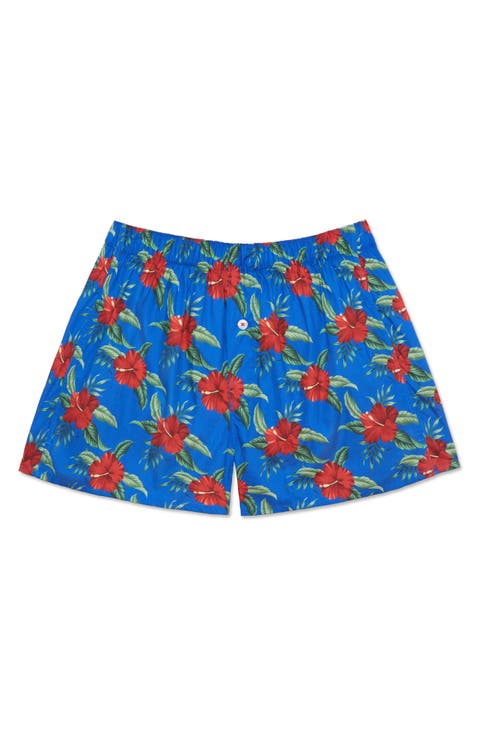 Organic Cotton Oahu Hawaiian Print Boxer Short