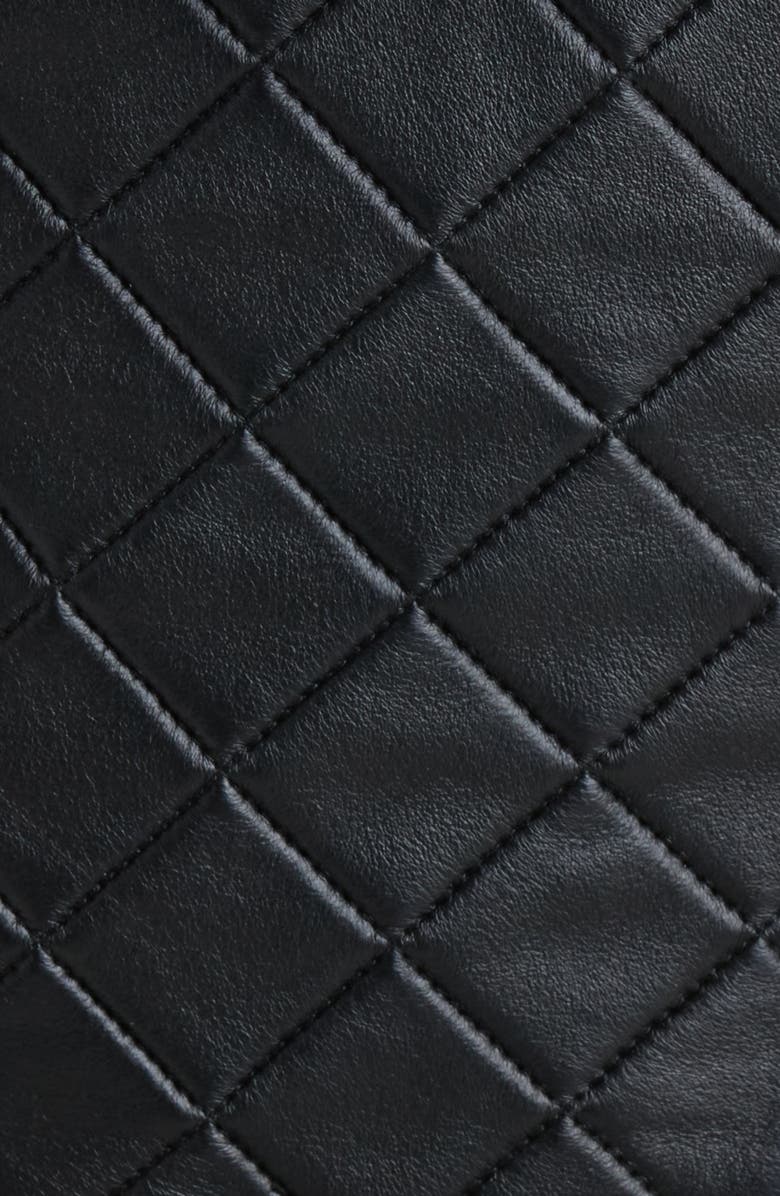 Blanc Noir Leather & Mesh Hooded Moto Jacket, Alternate, color,