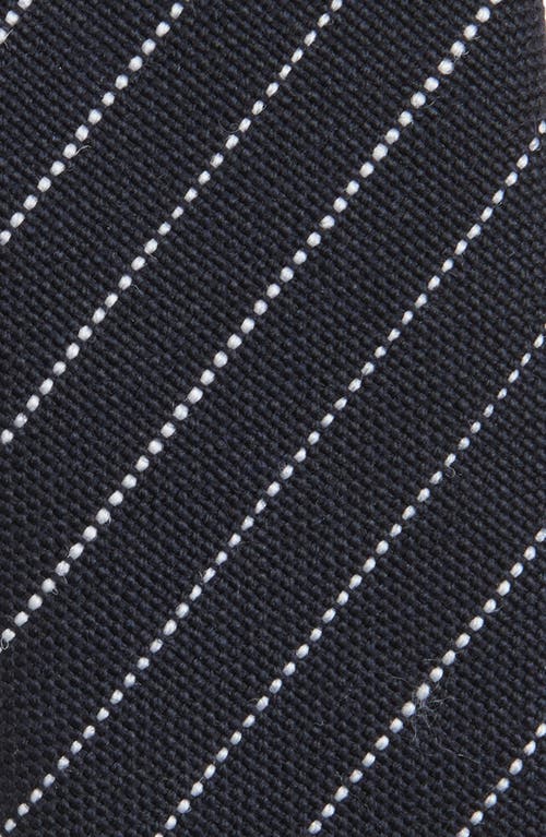 Thom Browne Classic Pinstripe Wool Tie In Blue