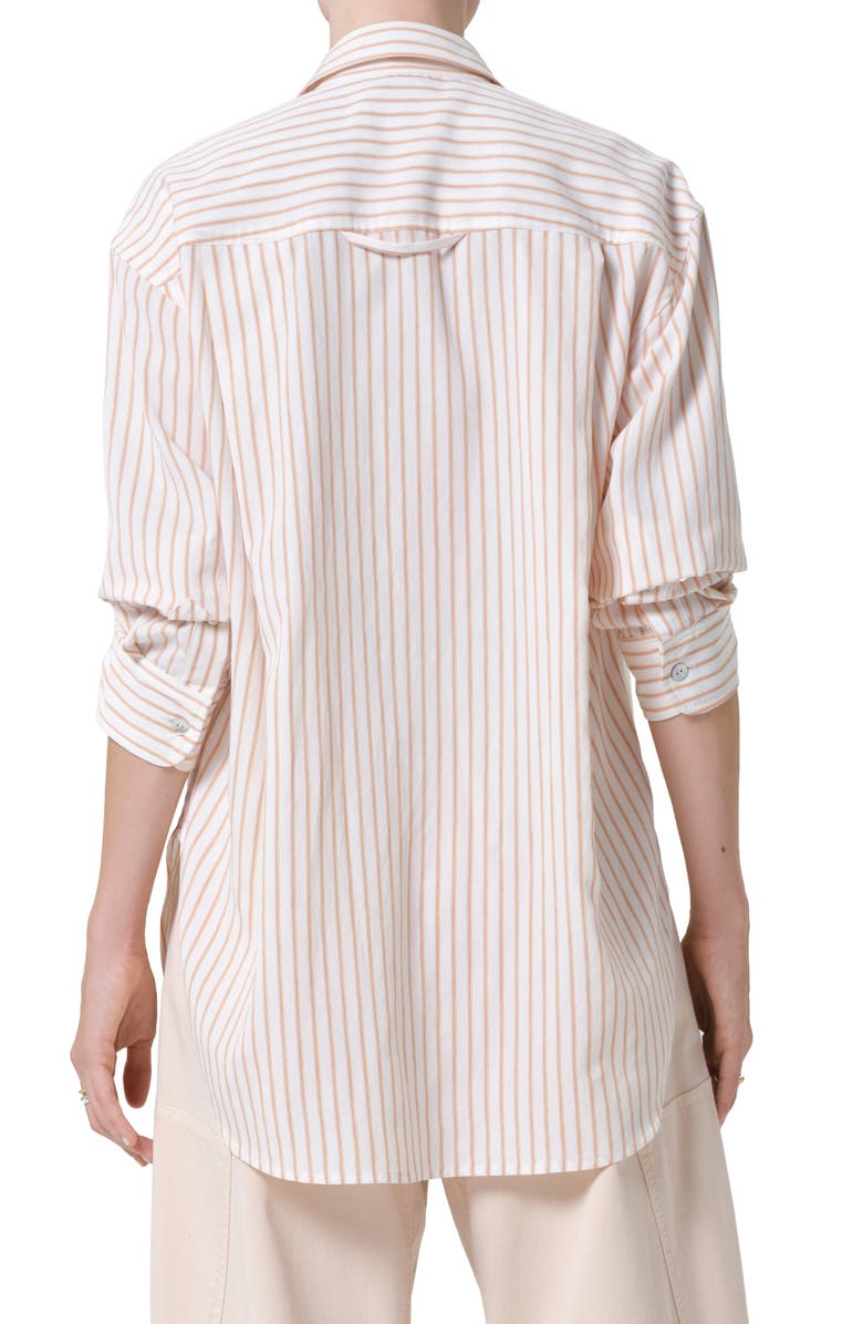 Citizens of Humanity Kayla Stripe Relaxed Button-Up Shirt, Alternate, color, Sherbet Stripe