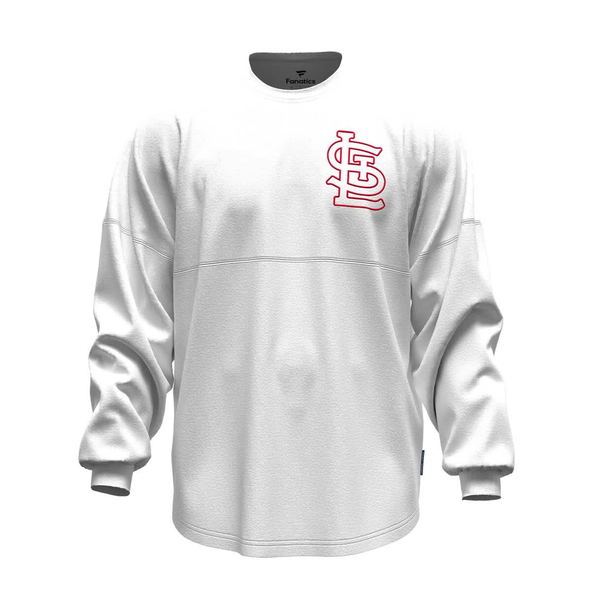 Women's Fanatics White St. Louis Cardinals Baseball Stitch Spirit Jersey Long Sleeve T-Shirt - image 2