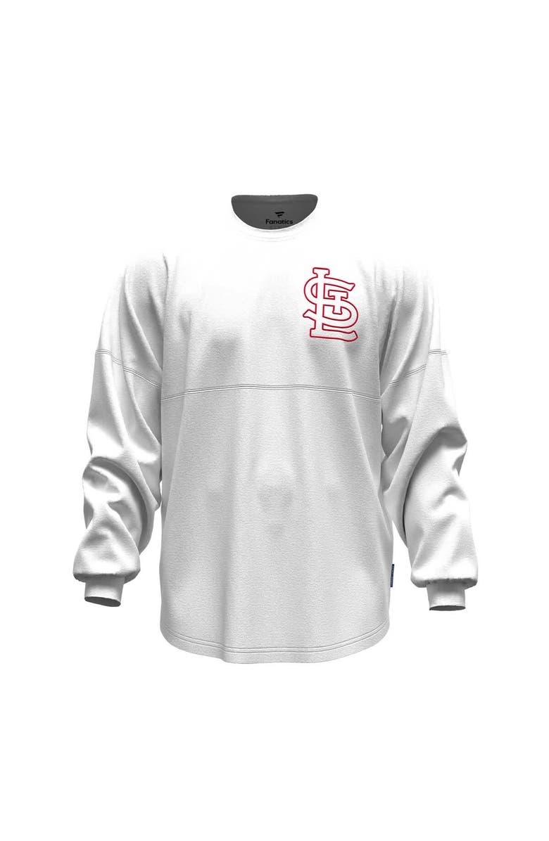 FANATICS Women's Fanatics White St. Louis Cardinals Baseball Stitch Spirit Jersey Long Sleeve T-Shirt, Alternate, color, White