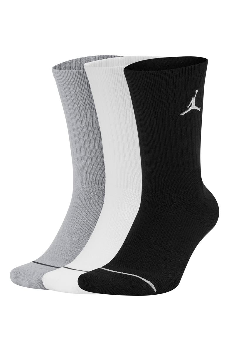 Nike Jordan Everyday Max Assorted 3-Pack Crew Socks, Alternate, color, 