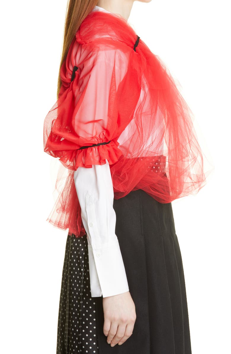 Tao Comme des Garçons Tricot Comme des Garçons Tulle Top, Alternate, color,
