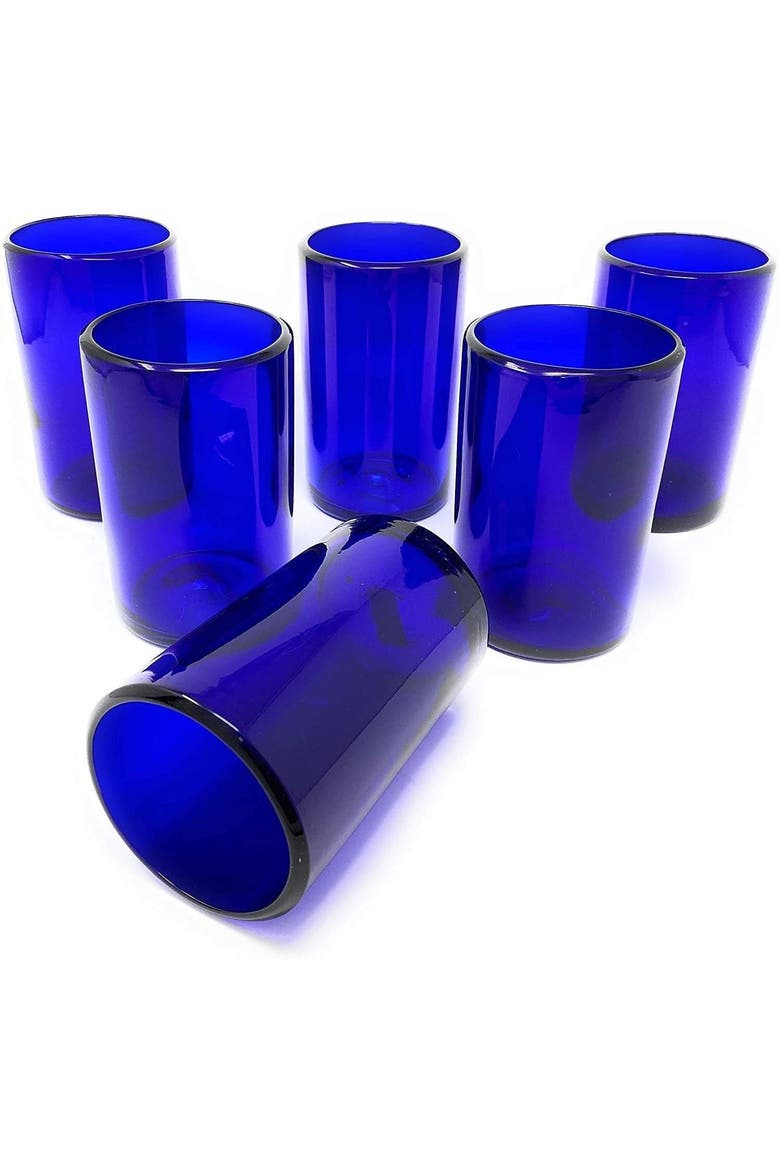 Water Glasses - Set of 6, Alternate, color, Cobalt