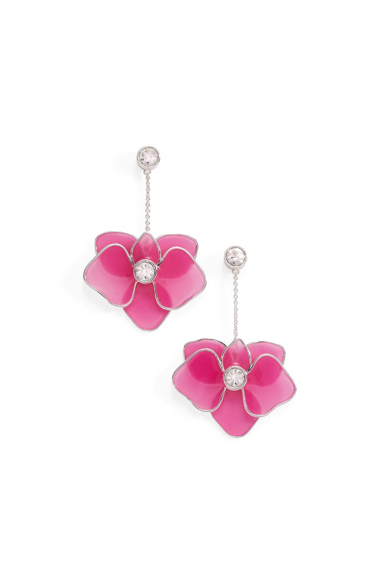 Alex and Ani New York Botanical Garden<sup>®</sup> Orchid Statement Earrings, Main, color, Pink