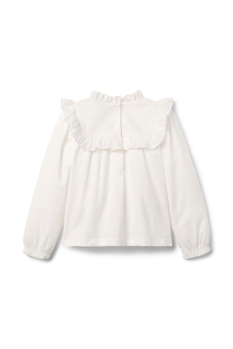 Ruffle Trim Top, Alternate, color, Beige