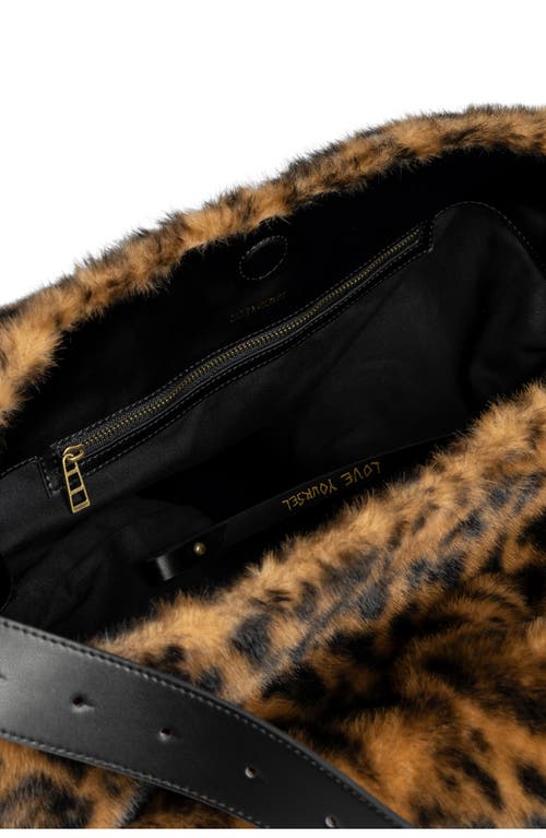Zadig & Voltaire Jane X-large Leo Faux Fur Hobo Bag In Brown